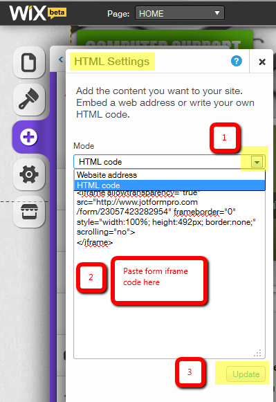 HTML Settings