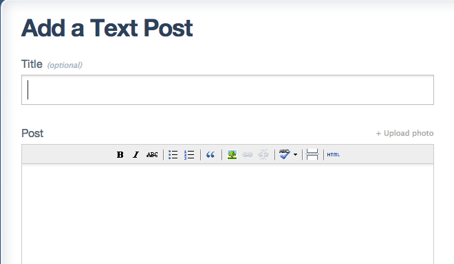 copy form URL to Tumblr